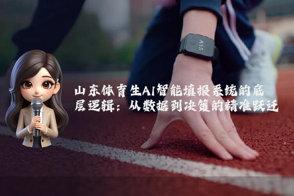 山东体育生AI智能填报系统的底层逻辑:从数据到决策的精准跃迁